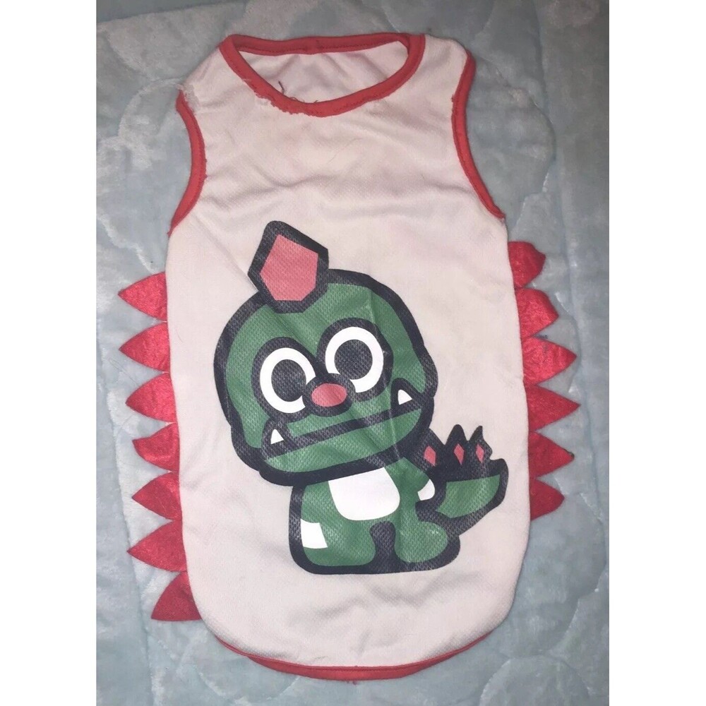 Dog Monster Summer Shirt Small Medium 16” Puppy Pet Spikes Dinosaur Costume